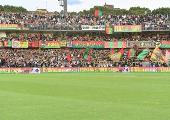 Ternana, tifosi a sostegno del popolo bergamasco